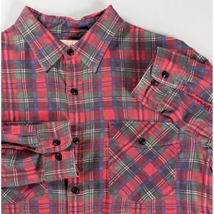 Denim & Supply Ralph Lauren mens XL Red Plaid Long Sleeve Button up Shirt